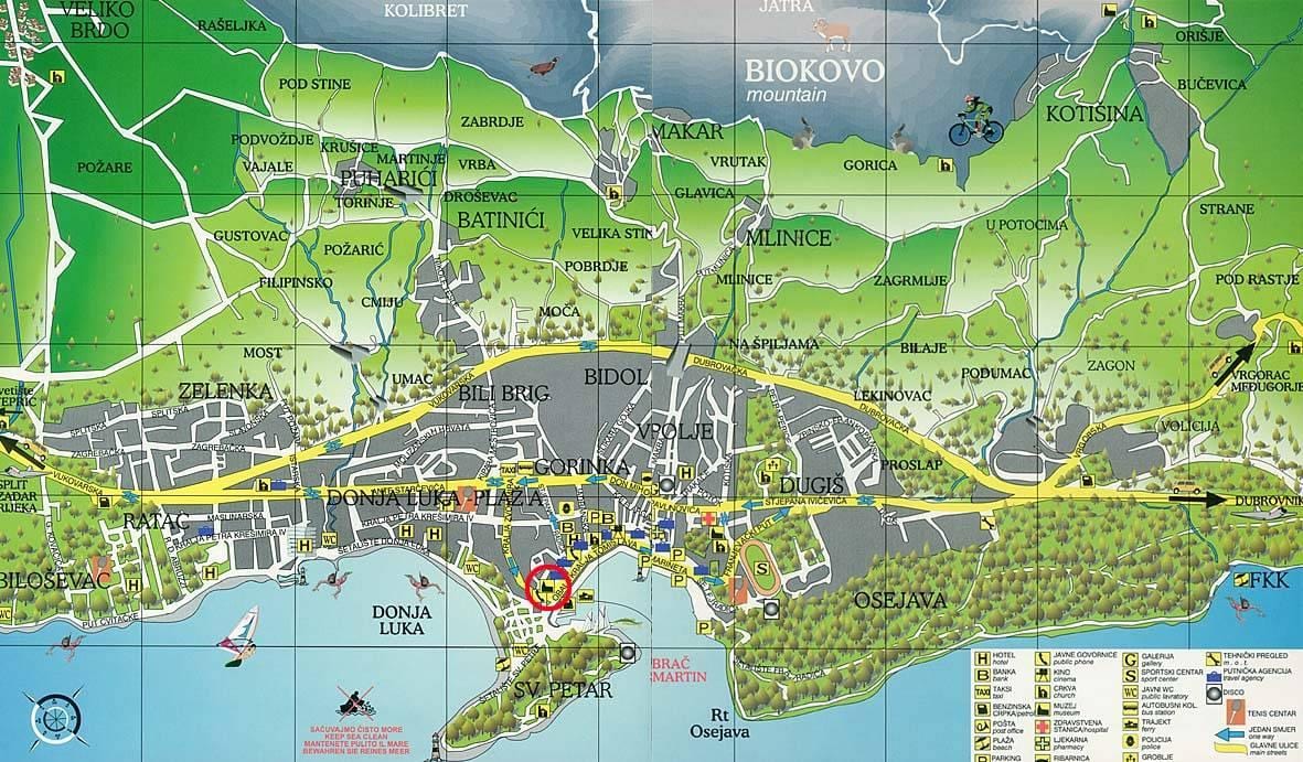 வரைபடம் makarska குரோஷியா