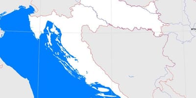 குரோஷியா அவுட்லைன் வரைபடம்