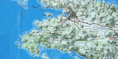 வரைபடம் korcula குரோஷியா