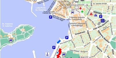 வரைபடம் rovinj குரோஷியா